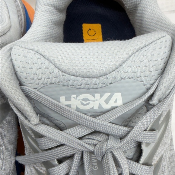 Hoka Gray Sneakers with Orange and Blue Accents - Picture 6 of 15